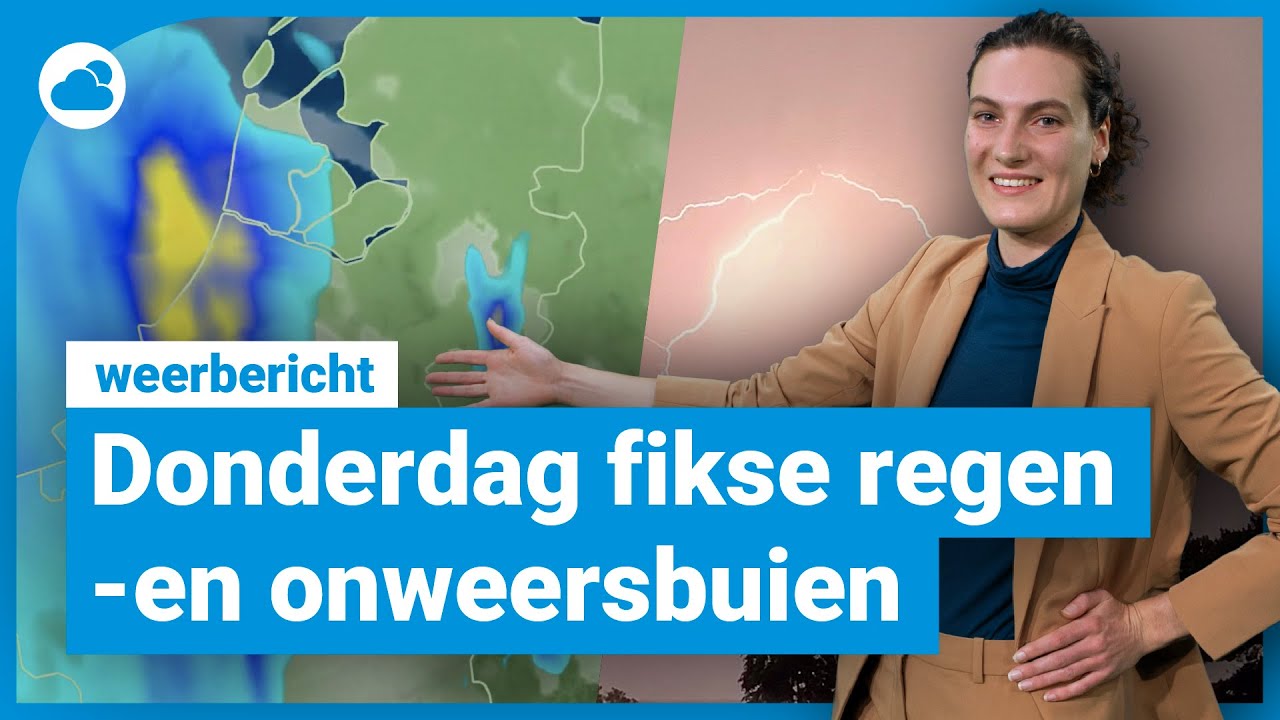 Weerbericht: donderdag fikse buien