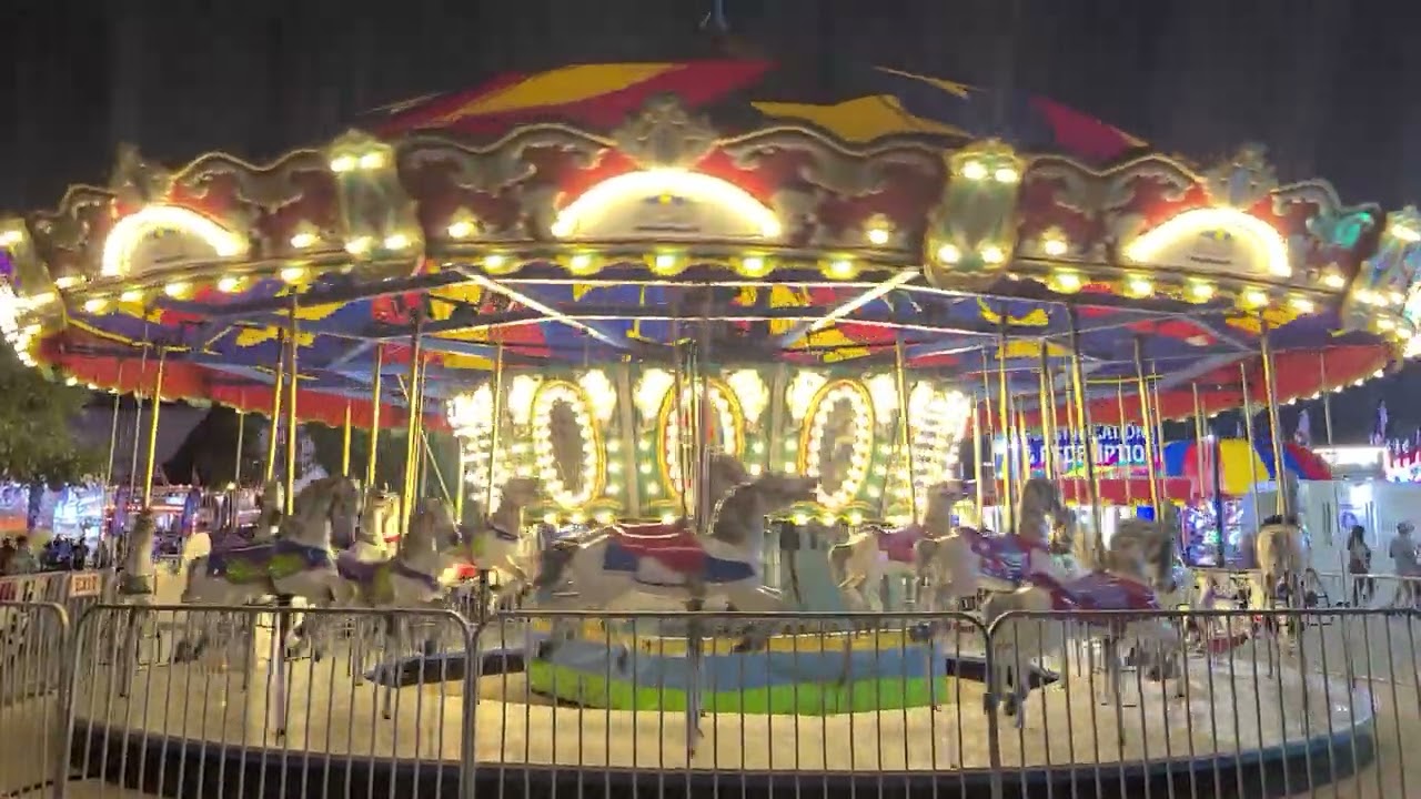 Iowa State Fair Carousel off ride at night