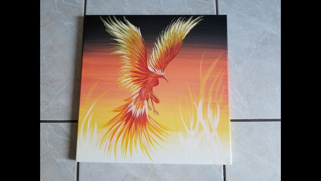 Rising Phoenix - Acrylic paint tutorial