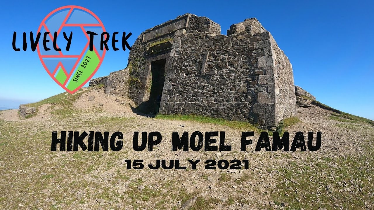 Hiking up Moel Famau