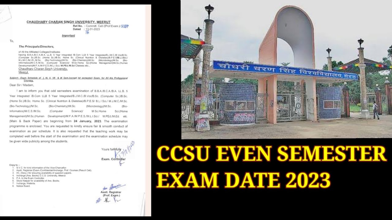CCSU EVEN SEMESTER EXAM DATE 2023|| CCSU LAW EXAMINATION DATE 2023