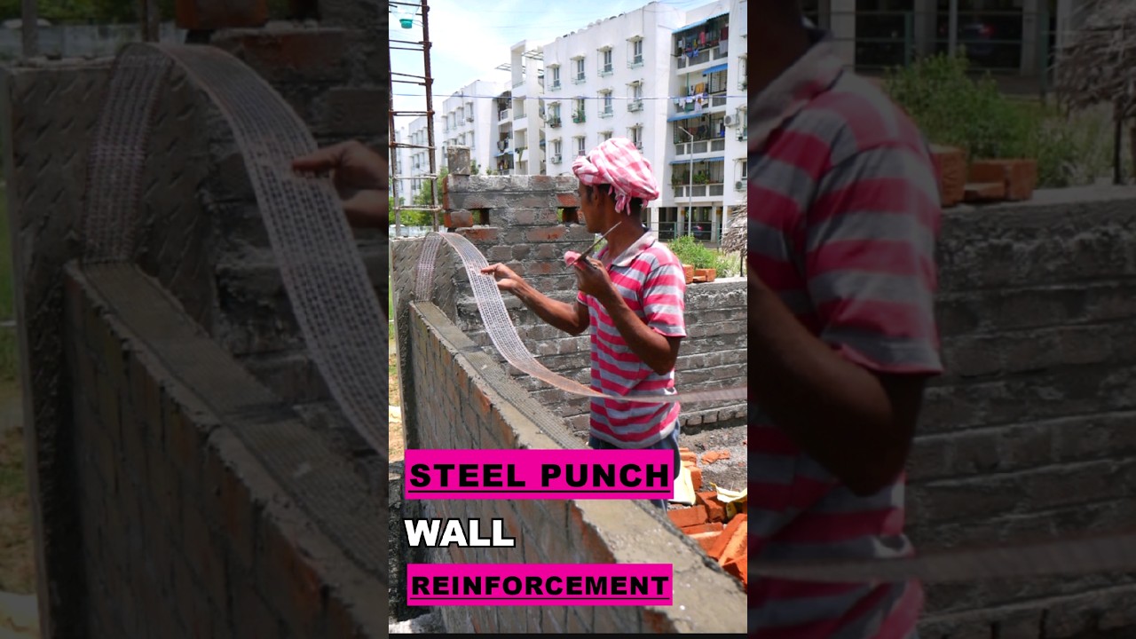 🚧 Boost Your Wall Strength with Steel Punch! 🏗️  #construction #chennaiconstructionhome #home