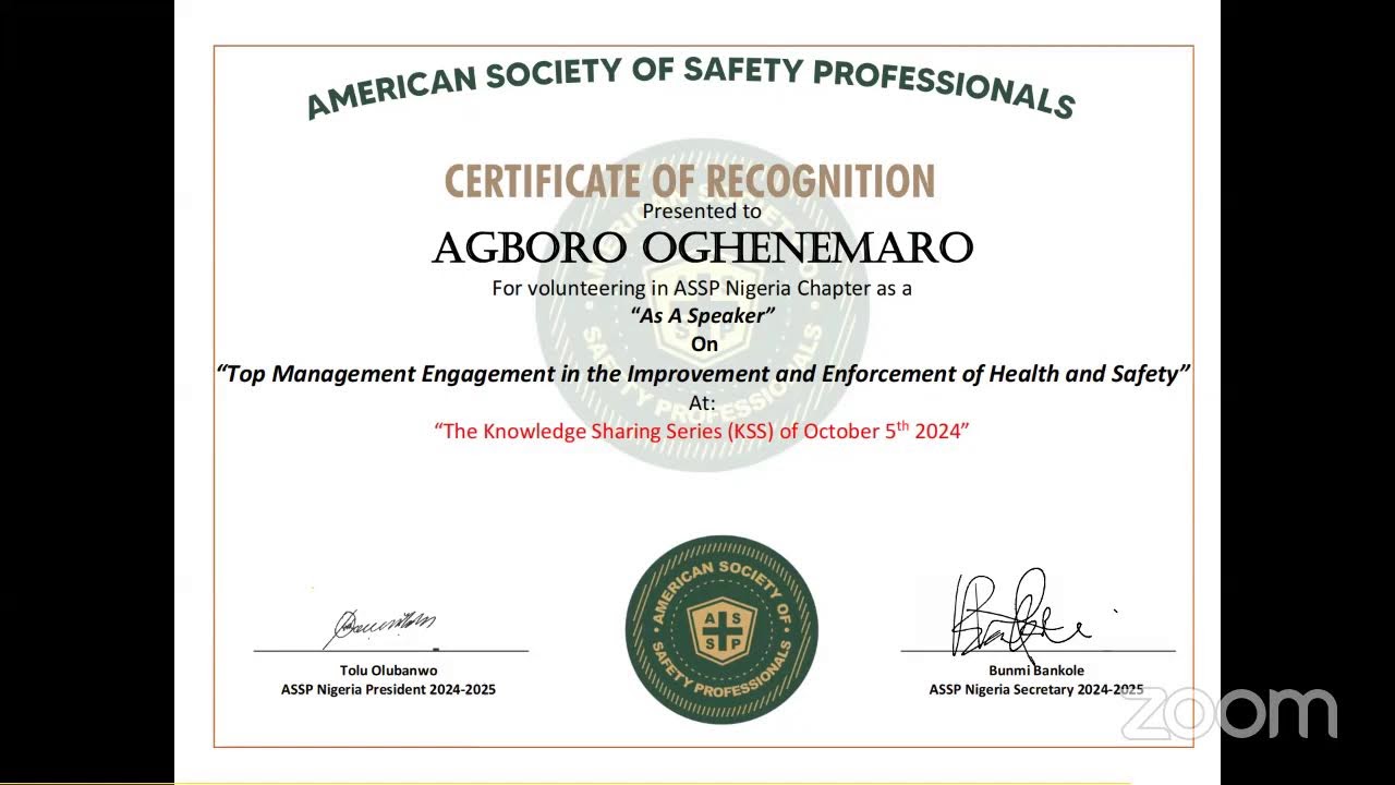 Top Management Engagement in the Improvement and Enforcement of Health and Safety
