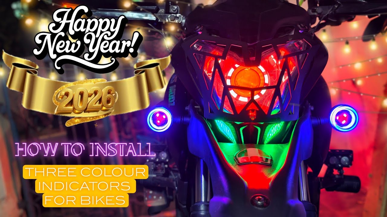 How to Install Three Colour Indicators for Bikes | Explained in telugu @nsmodzandvlogs 