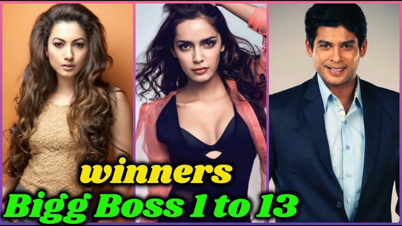 Winners of Bigg Boss Season 1 to 13  | Siddharth Shukla, Rashami Desai, Shehnaz Kaur Gill, Asim Riaz
