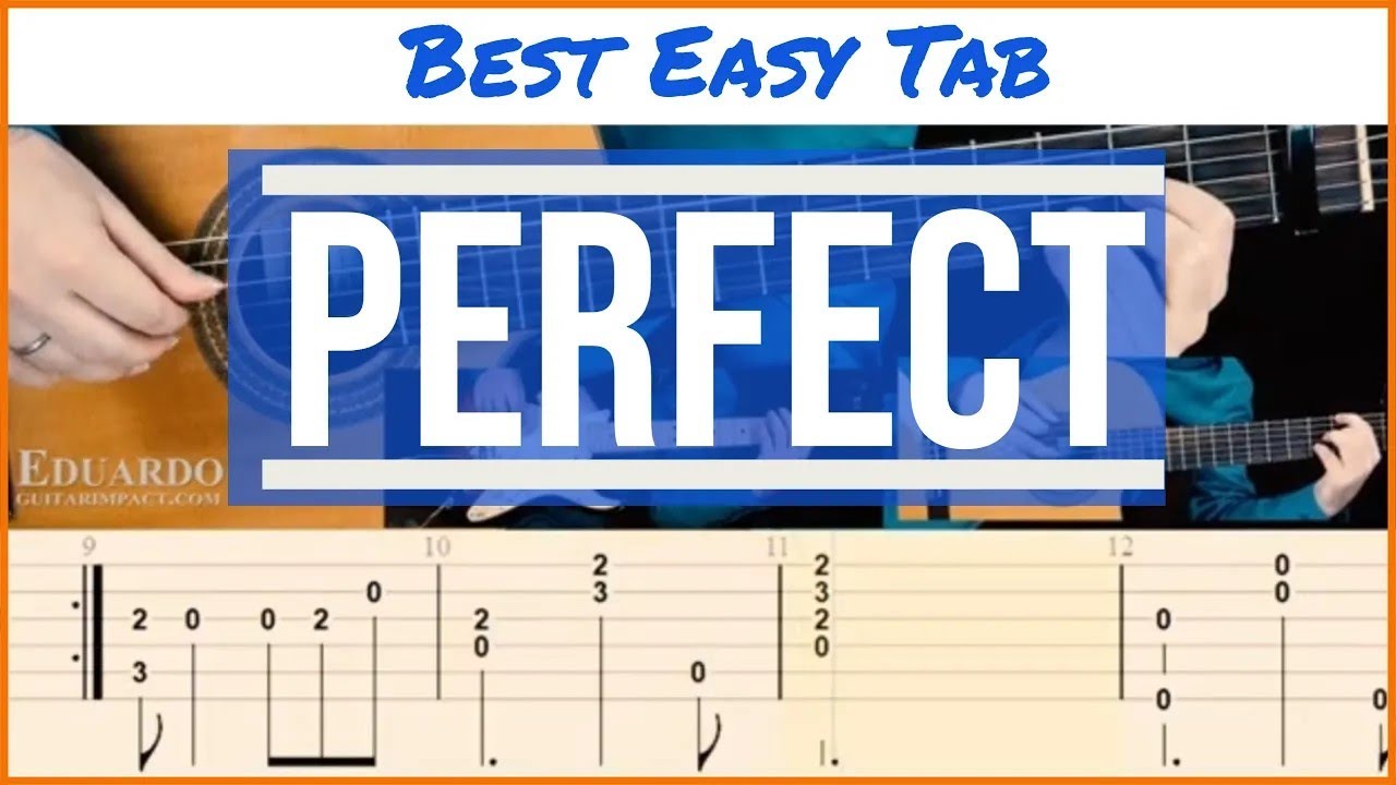 Perfect - Ed Sheeran Guitar Tutorial (tabs on screen)