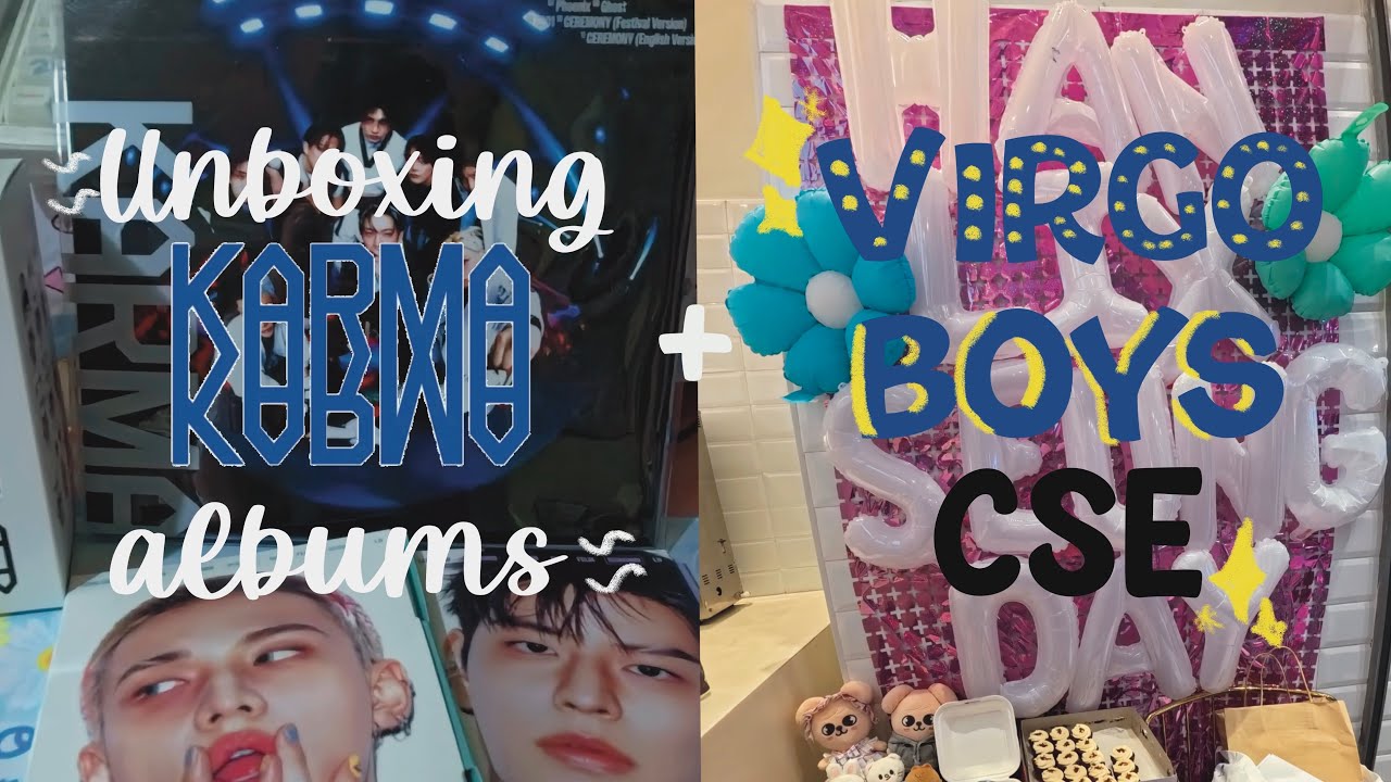 Stray Kids KARMA album unboxing ＋Virgo Boys CSE 💙🩵