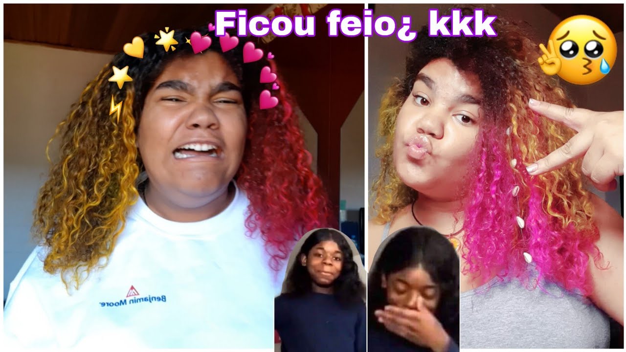 Pintei meu cabelo sozinha MEIO A MEIO