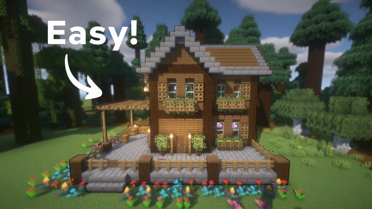 Minecraft: How To Build A Survival Wooden House | Tutorial 