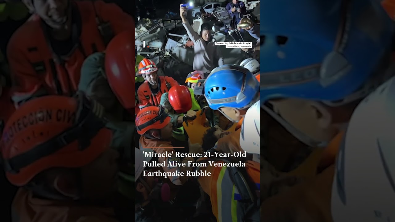 'Miracle' Rescue 21 Year Old Pulled Alive From Venezuela Earthquake Rubble | Firstpost News | N18G