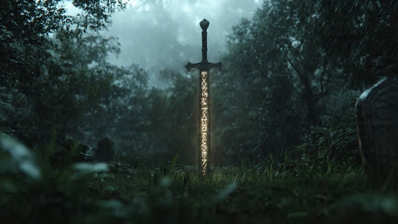 Legendary Magic Sword | Medieval Rainy Forest Ambience for Relaxation & Study
