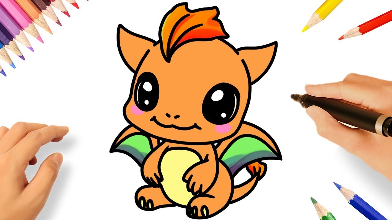 COMMENT DESSINER UN DRAGON KAWAII 🐲