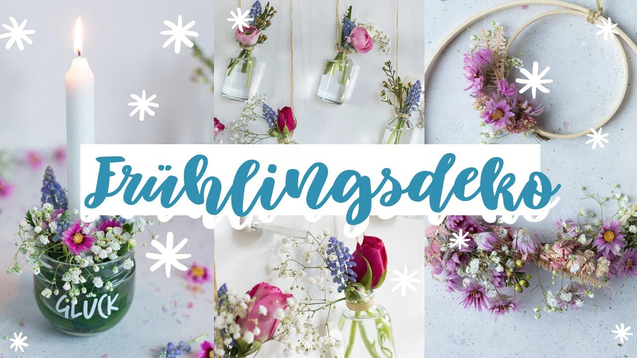 3 Frühling DIY's - Dekoideen, um den Frühling ins Haus zu bringen 🌸 | Frühlingsdeko 2022 | TRYTRYTRY