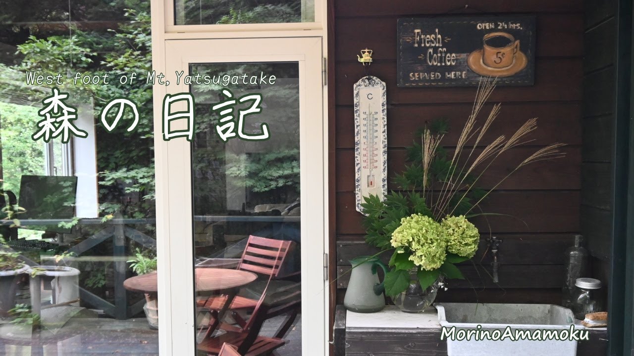 山のガーデンレストランでランチ/一人で過ごす別荘/そばの花/ホワイトコーンのポタージュ/パテドカンパーニュ