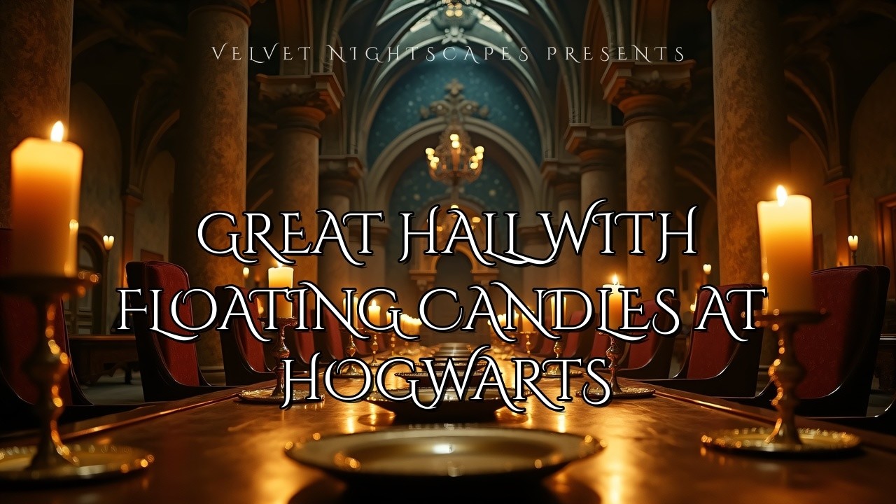 Harry Potter | Great Hall with Floating Candles at Hogwarts | Relaxation | Hogwarts Ambience...