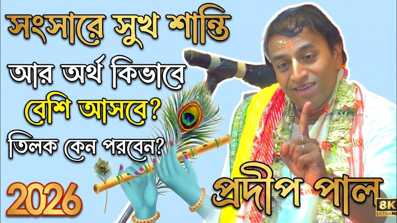 সংসারে কিভাবে সুখ শান্তি ফিরে আসবে - প্রদীপ পাল কীর্তন | Pradip Pal Kirtan 2026 | Prodip Pal Kirtan