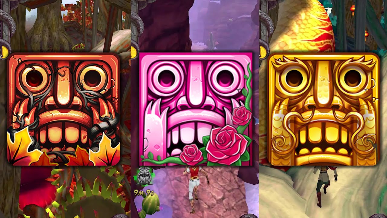 Temple Run 2 Jungle Fall Vs Temple Run 2 Winter Wasteland Vs Temple Run 2 Lantern Festival