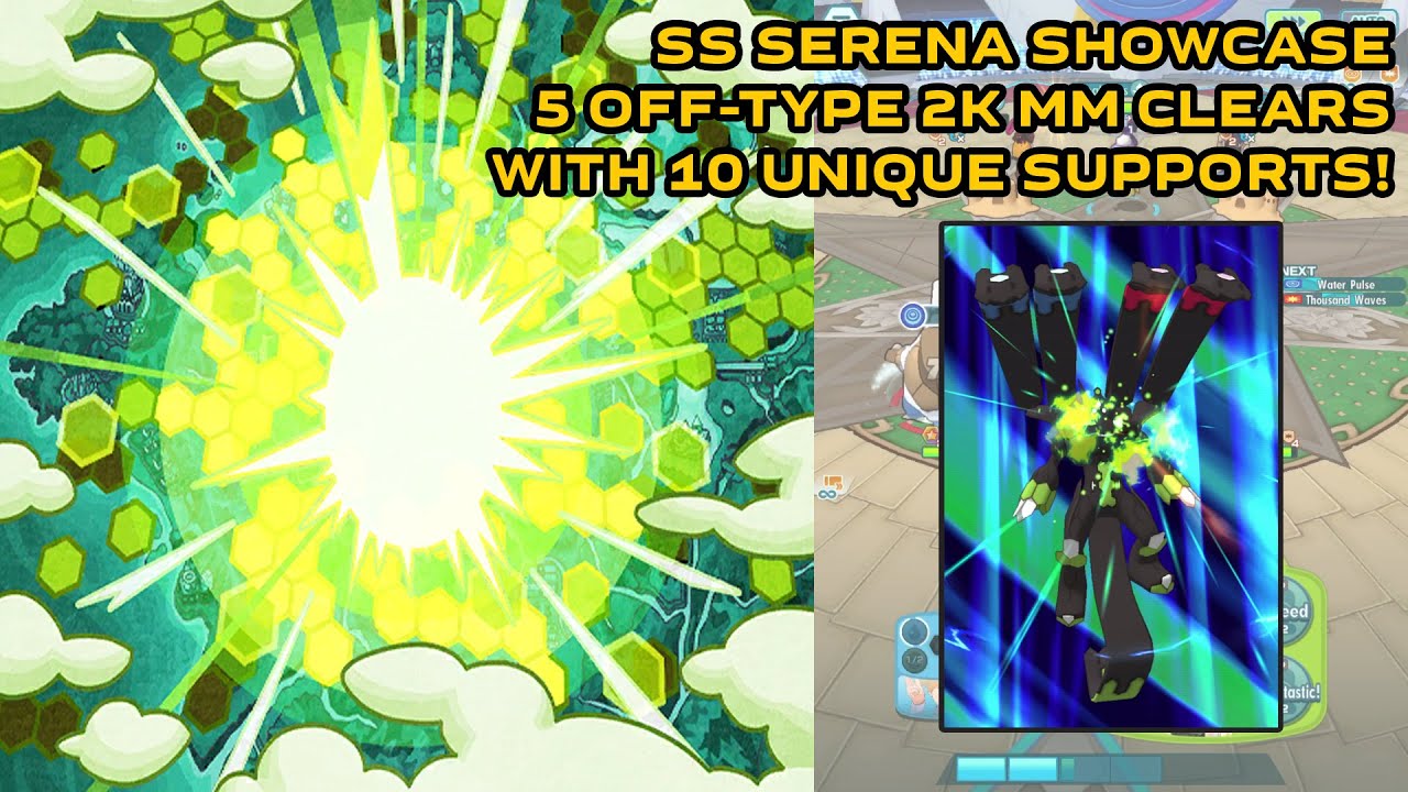 Pokemon Masters EX - SS Serena Showcase! 5 Off-type 2K MM Clears with 10 Unique Supports!