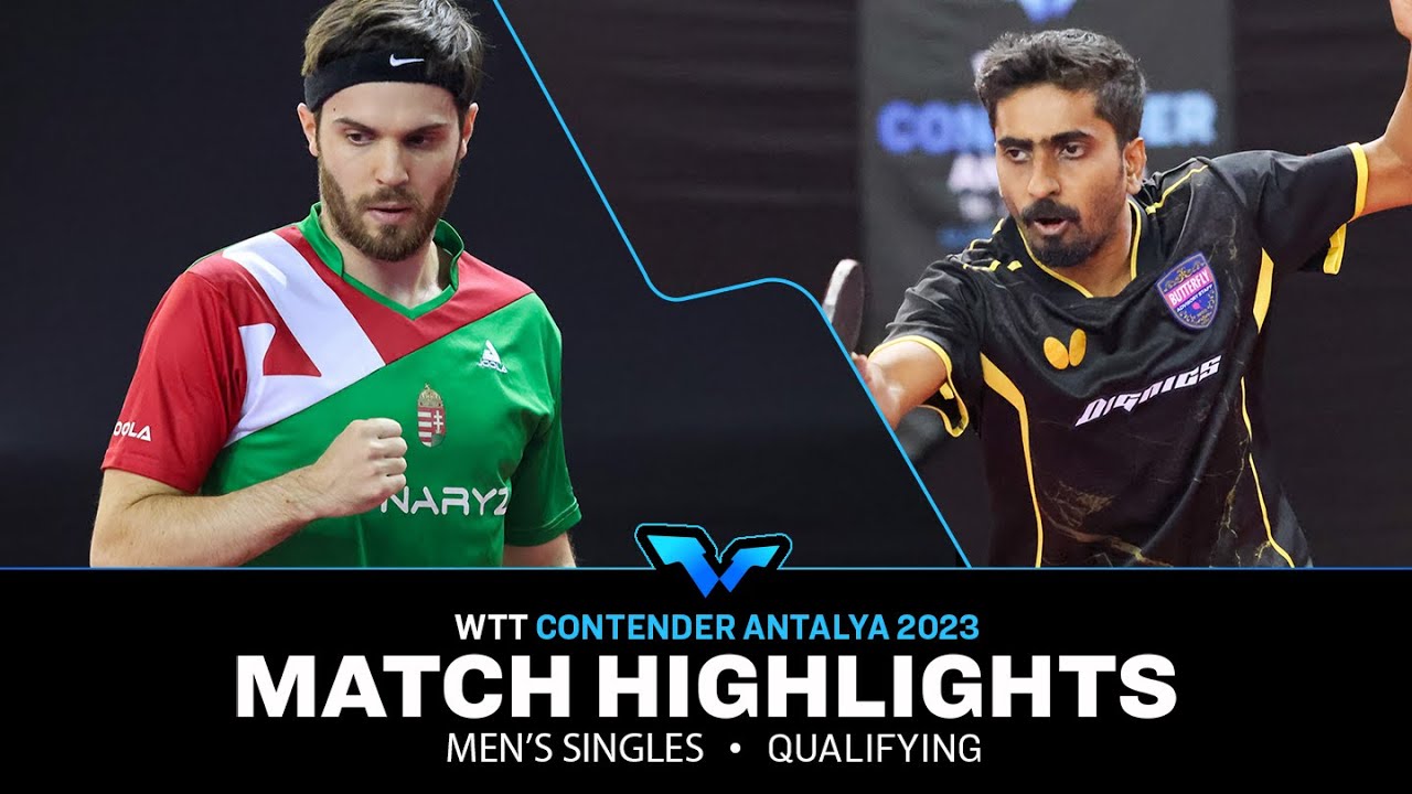 Sathiyan Gnanasekaran vs Nandor Ecseki | MS Qual | WTT Contender Antalya 2023