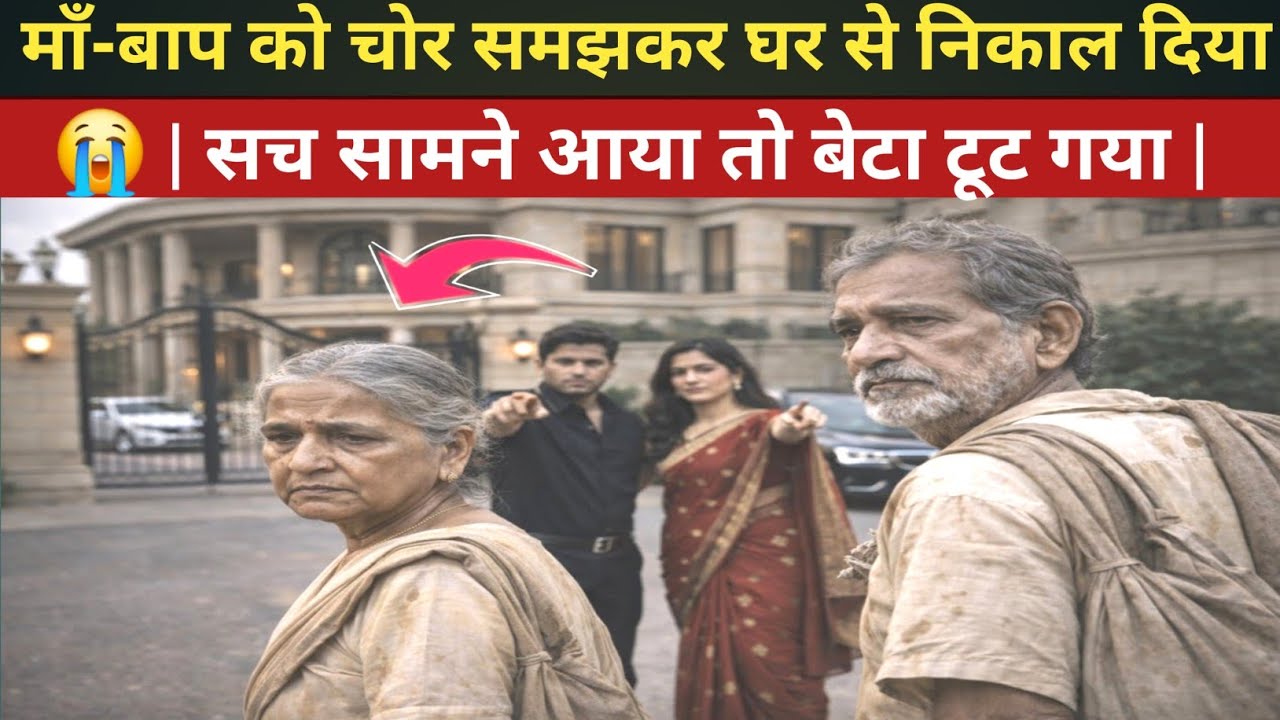 माँ-बाप को चोर समझकर घर से निकाल दिया 😭 | सच सामने आया तो बेटा टूट गया | Emotional Story