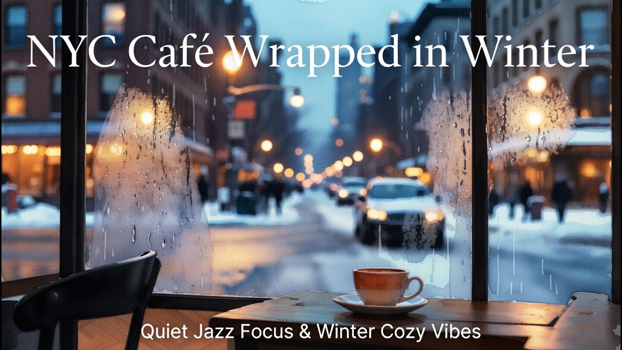 Winter NYC Café ❄️ Quiet Jazz Focus & Cozy Evening Vibes