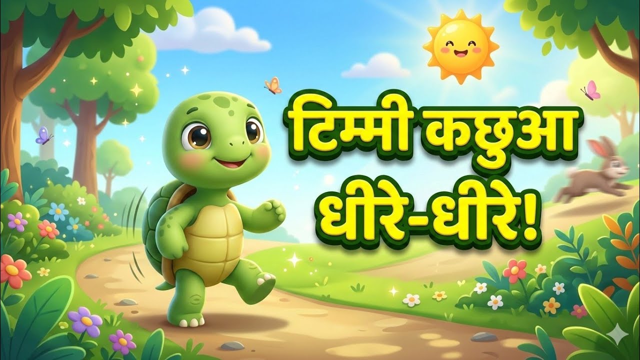 टिम्मी कछुआ धीरे-धीरे | बच्चों की मज़ेदार सीख वाली कविता