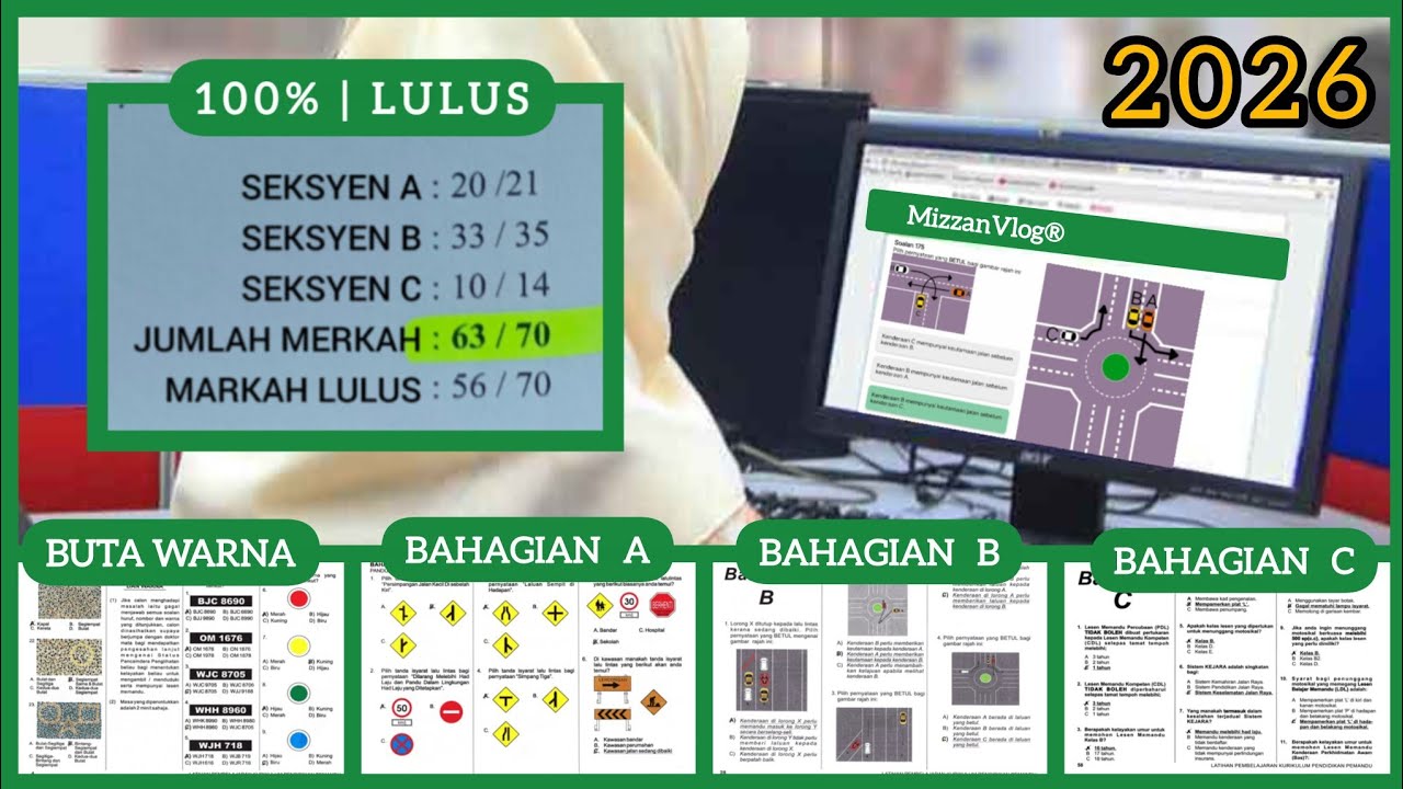 KPP01 | Contoh Soalan Ujian Komputer Lesen Memandu Sebagai Panduan Buat Semua. #AkademiMemanduJSL