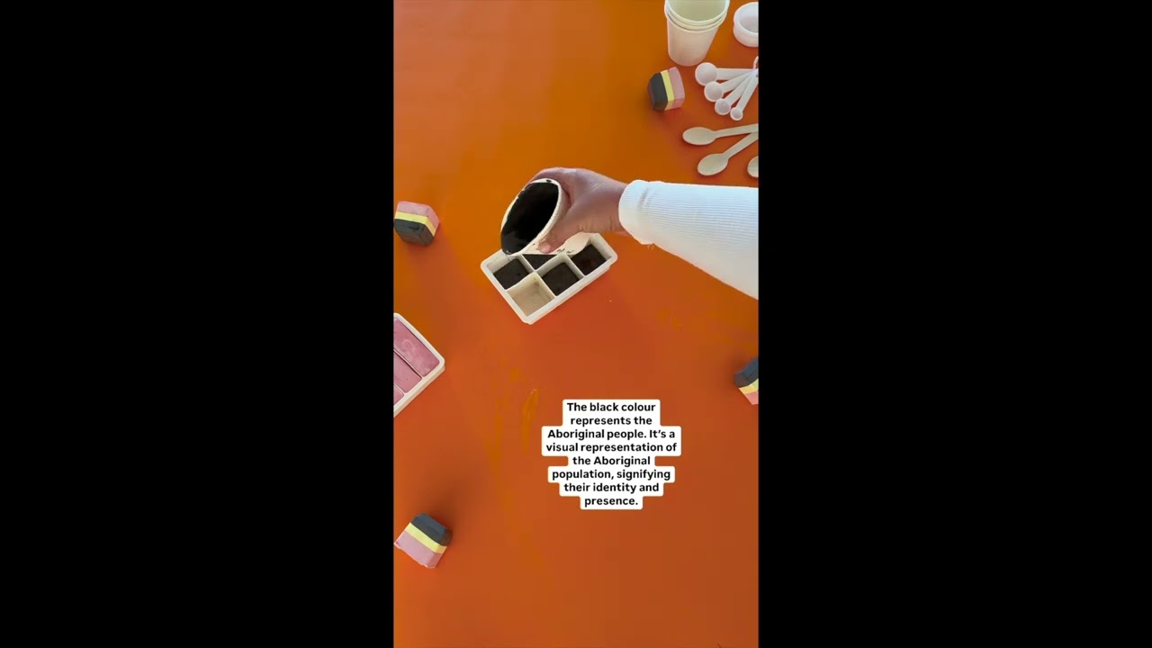 DIY Aboriginal Flag Chalk Activity