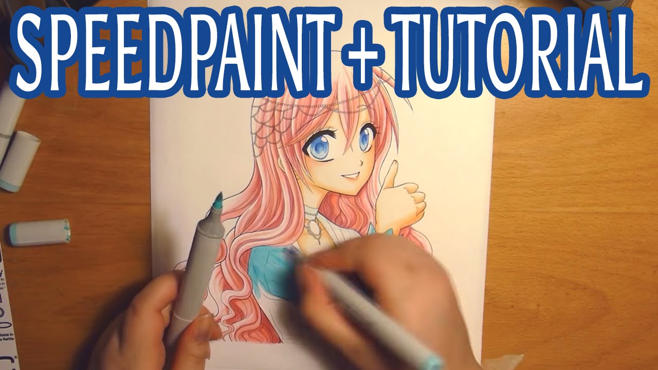 Copic color speedpaint - Coloring your character TUTORIAL