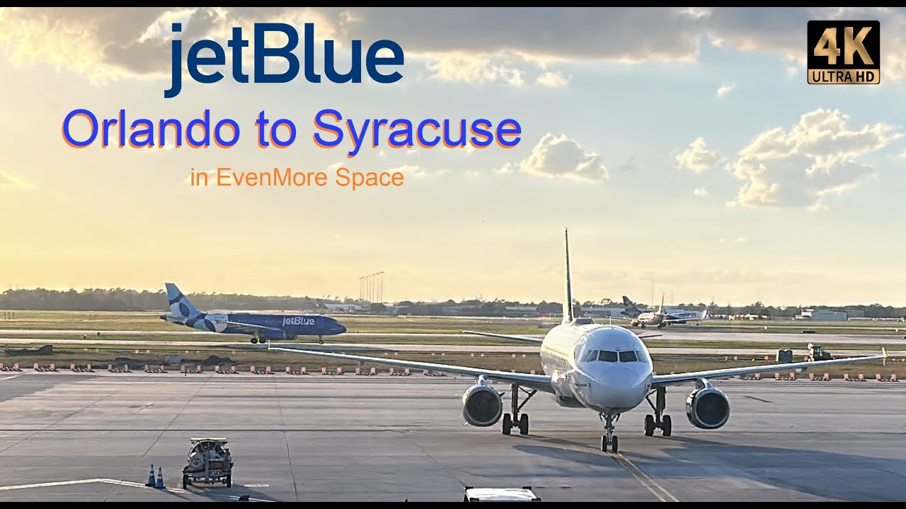 Orlando to Syracuse with jetBlue - 4K