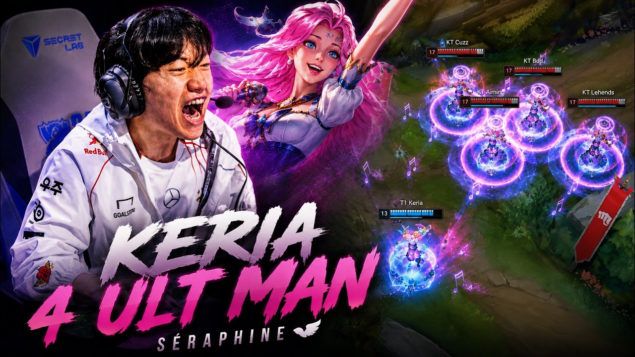 KERIA 4-MAN ULT SERAPHINE! Reactions from Peanut, Bang, Untara & Wolf!