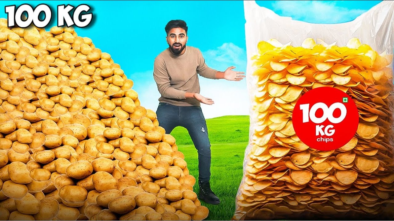 100 Kg Potatoes = How Much Chips ? | कितने चिप्स बनेंगे ? - Profit Or Loss ?