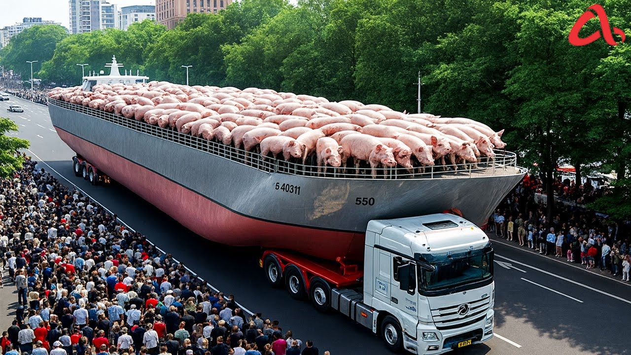 Transporting Pig This Way | Pig Farm - Agriculture Technology