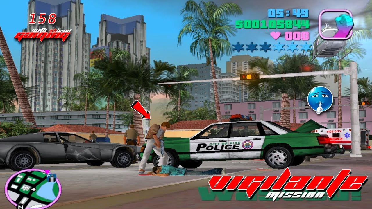 Миссия 158 «Вигилант» в GTA Vice City 🚨 | Безумная полицейская перестрелка и безостановочный экше...