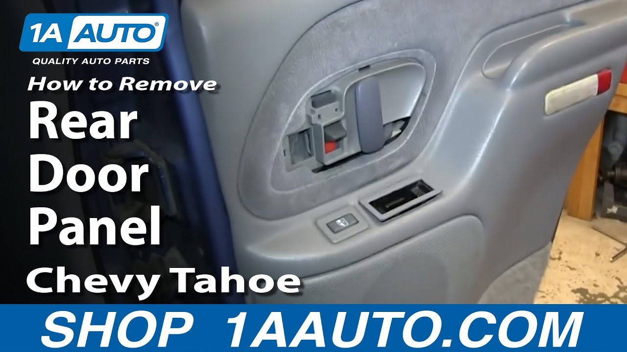 How To Remove Rear Door Panel 95-99 Chevy Tahoe