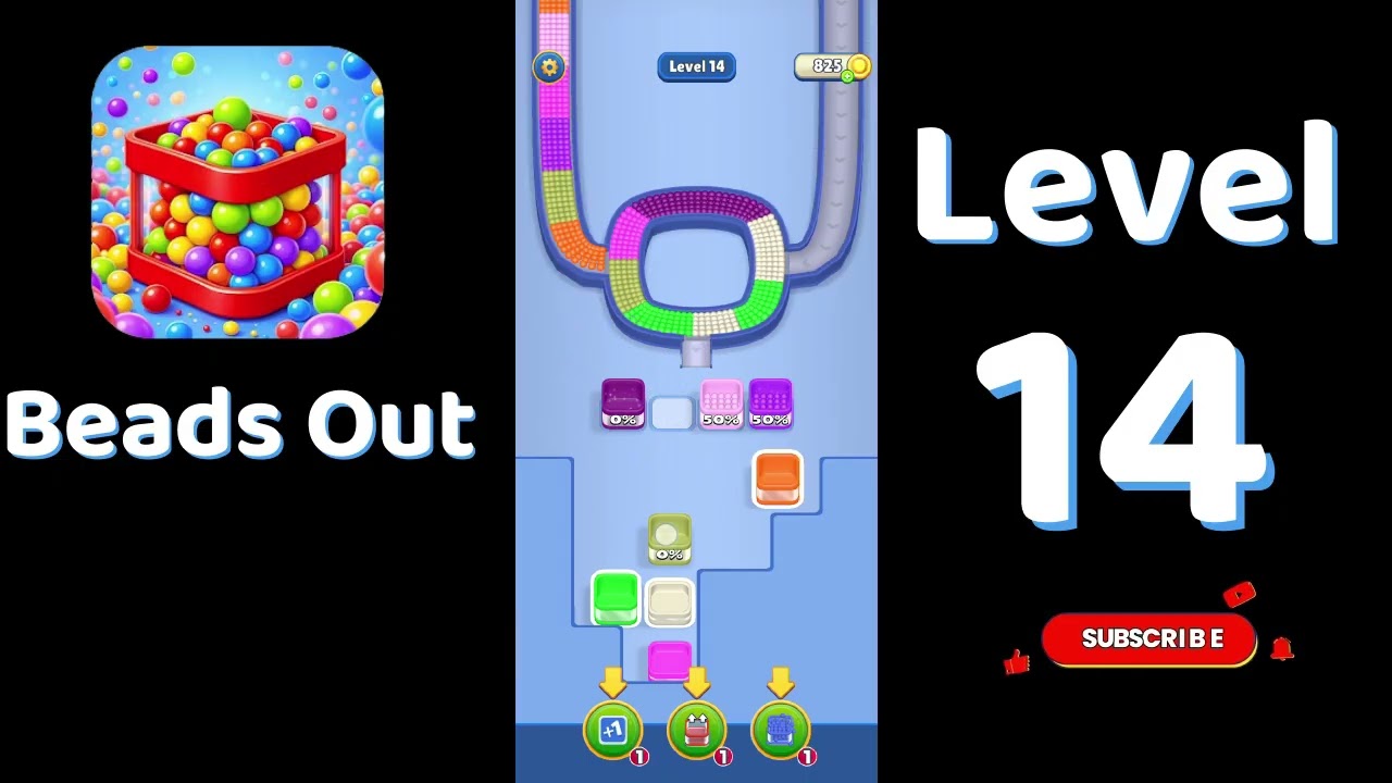 Beads Out Level 14 Walkthrough 🧩✨ | Tricky Bead Puzzle Solution | Go Answer