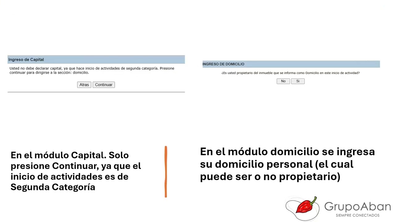Tutorial Inicio de Actividades en Segunda Categoria - Grupo Alcansa