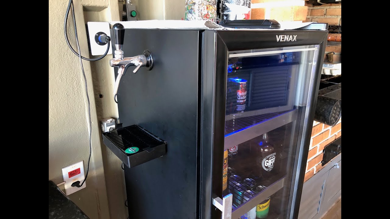 KEGERATOR Cervejeira Venax. Instalação torneira Italiana, Cervejeira barril 5L , Chopp Geladeira ,