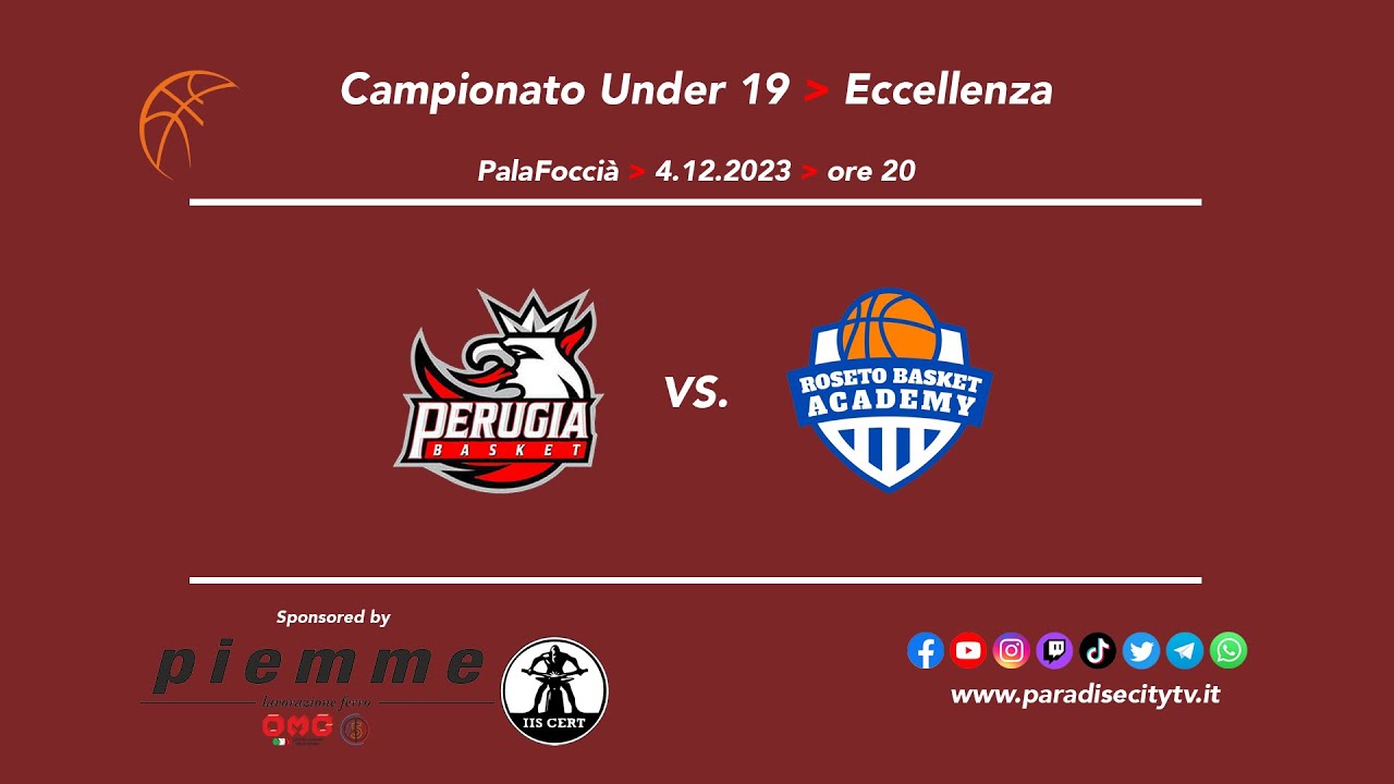 HIGHLIGHTS UNDER 19 ECCELLENZA 2023-2024 - PERUGIA BASKET vs. ROSETO BASKET ACADEMY