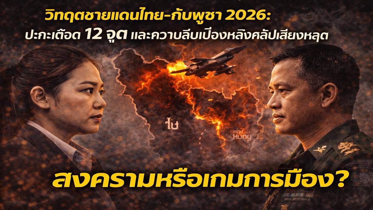 วิกฤตชายแดนไทย-กัมพูชา 2026: ปะทะเดือด 12 จุด และความลับเบื้องหลังคลิปเสียงหลุด