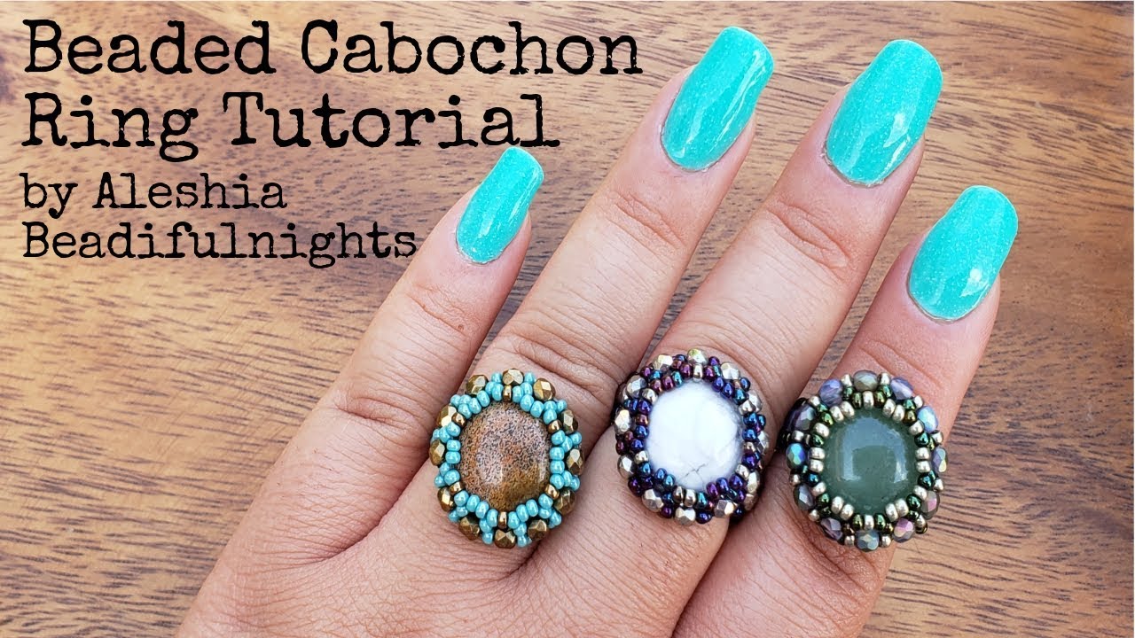 Beaded Cabochon Ring Tutorial
