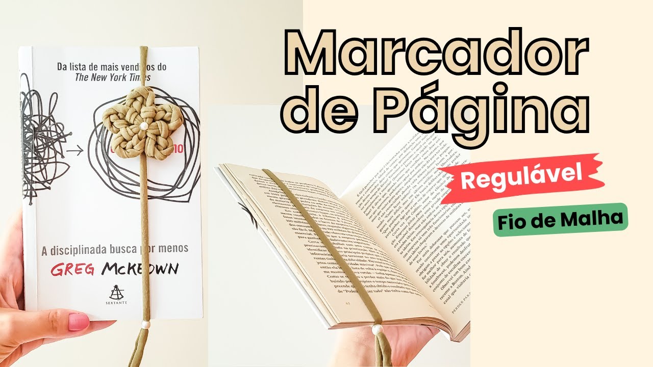 Marcador de Páginas de Crochê que Regula | Como Marcar Página com Crochê | Como Fazer Flor de Crochê