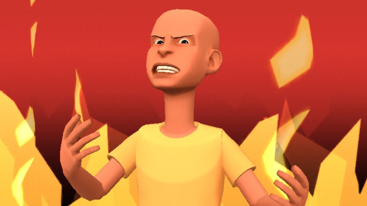 Caillou juega a South Park: The Stick of Truth en escuela/tiene un berrinche en detención/castigado
