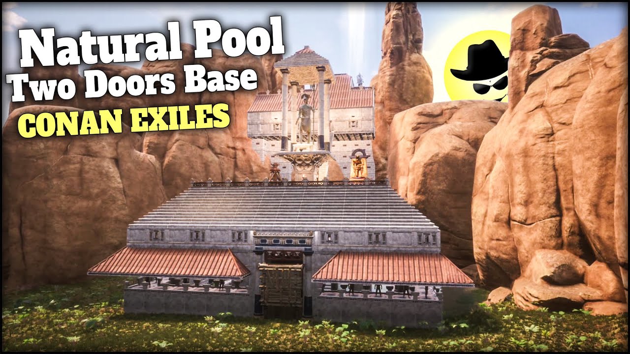 Natural Pool Two Doors Base | Conan Exiles | PVE