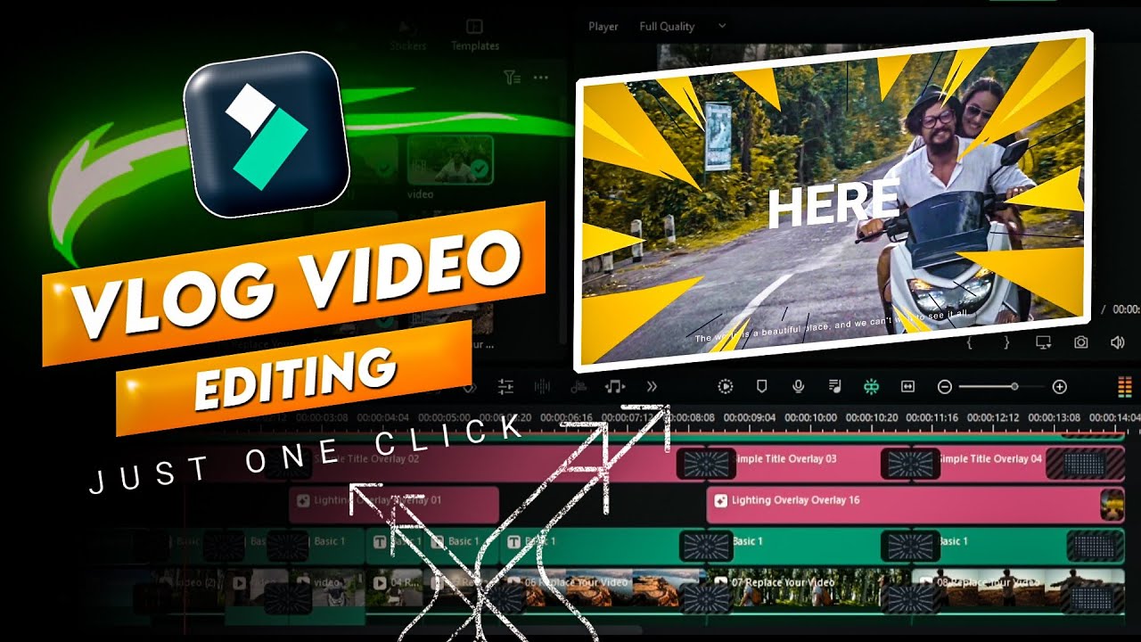 How to Edit Shorts Vlog Video in 1 Minutes | Filmora Templates 