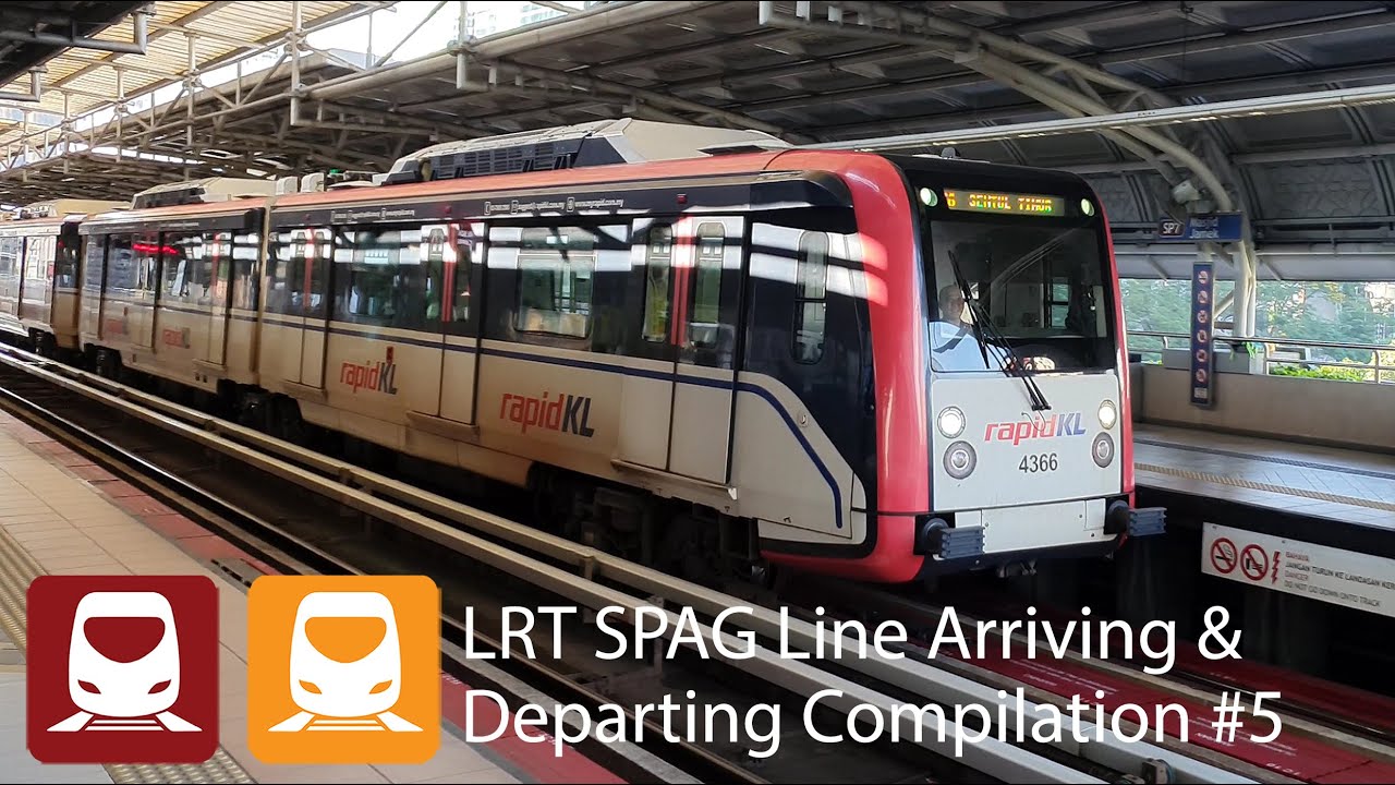 LRT SRI PETALING/AMPANG LINE ARRIVING & DEPARTING COMPILATION #5