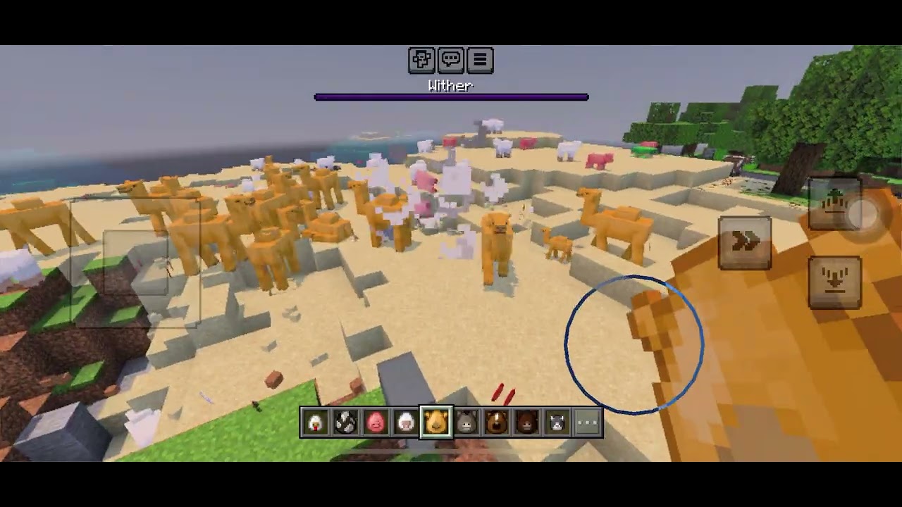 Mobs vs wither #wither #minecraft 