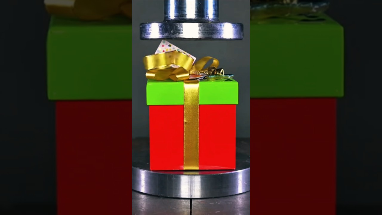 What's Inside the Gift? Hydraulic Press vs Everything! 