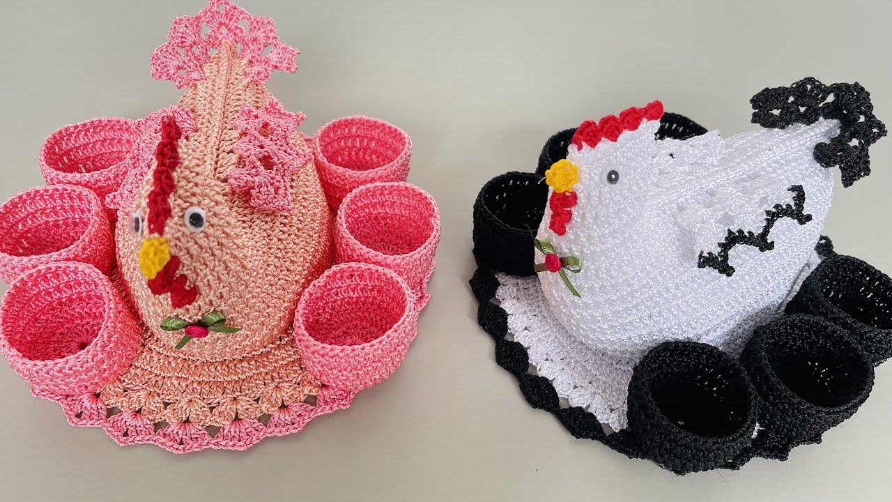 Galinha de crochê porta ovos rápida e fácil(passo a passo)