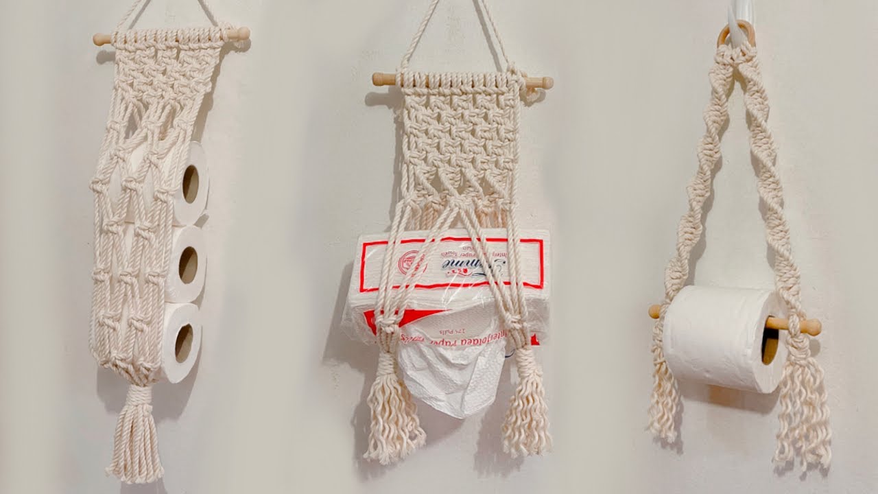 3 Macrame Tissue Holders | Paper Towel Holder | Easy Tutorial
